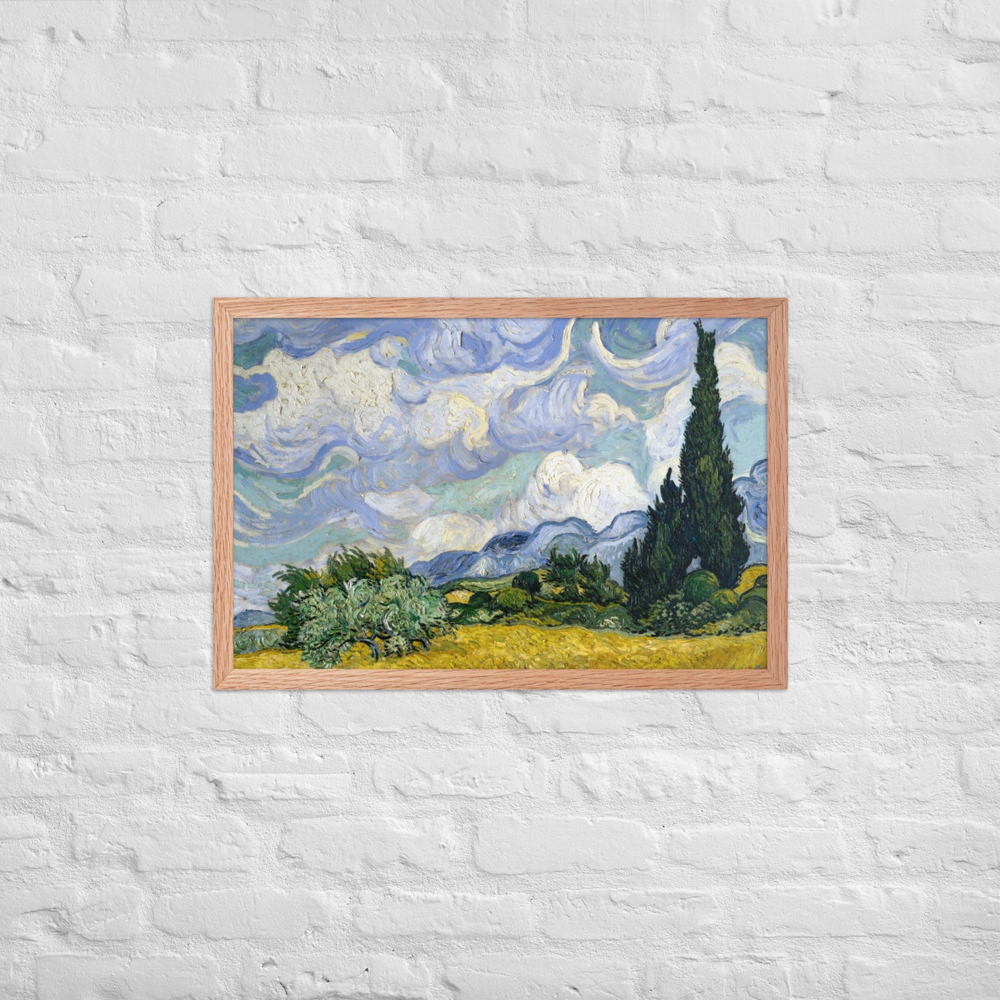 Wheat Fields with Cypresses by Vincent van Gogh