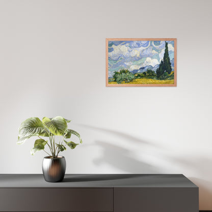 Wheat Fields with Cypresses by Vincent van Gogh