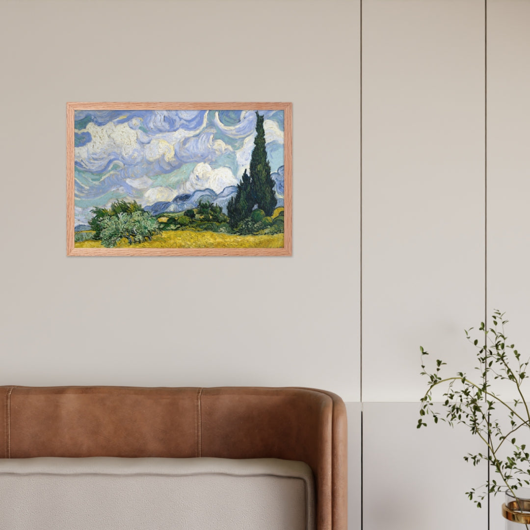 Wheat Fields with Cypresses by Vincent van Gogh