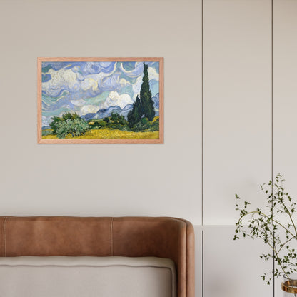 Wheat Fields with Cypresses by Vincent van Gogh