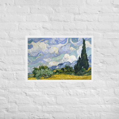 Wheat Fields with Cypresses by Vincent van Gogh