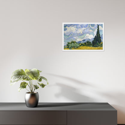 Wheat Fields with Cypresses by Vincent van Gogh