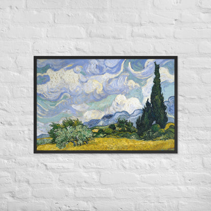 Wheat Fields with Cypresses by Vincent van Gogh