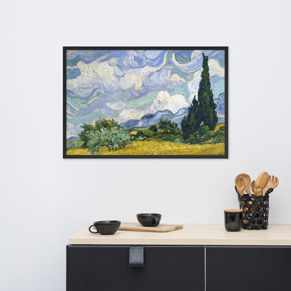 Wheat Fields with Cypresses by Vincent van Gogh