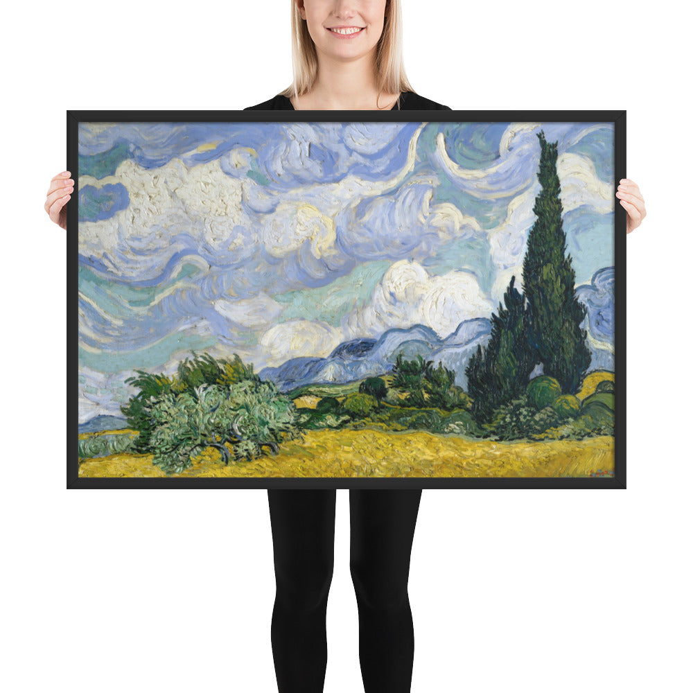Wheat Fields with Cypresses by Vincent van Gogh