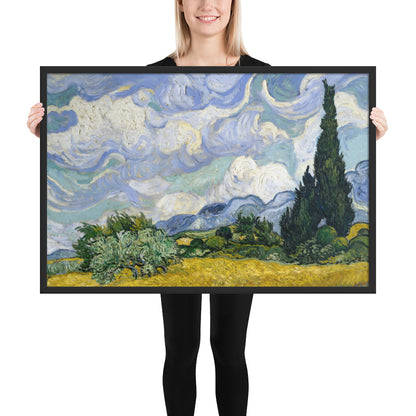 Wheat Fields with Cypresses by Vincent van Gogh