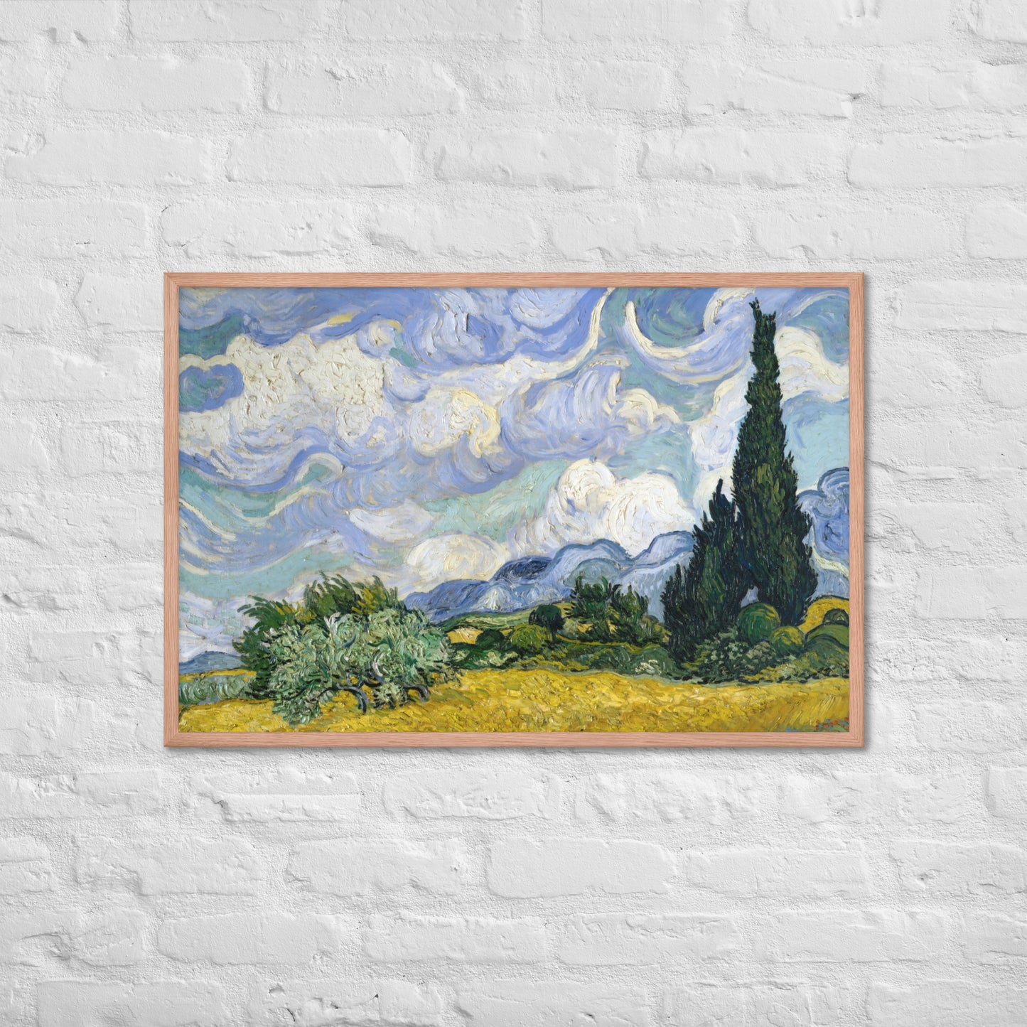 Wheat Fields with Cypresses by Vincent van Gogh