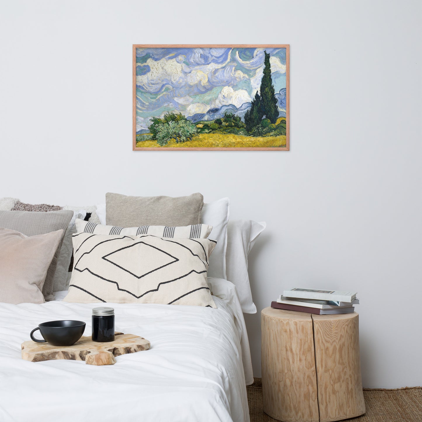 Wheat Fields with Cypresses by Vincent van Gogh