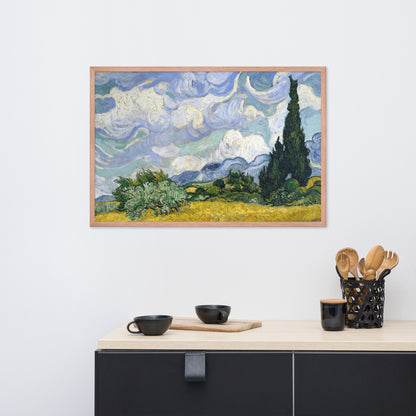 Wheat Fields with Cypresses by Vincent van Gogh