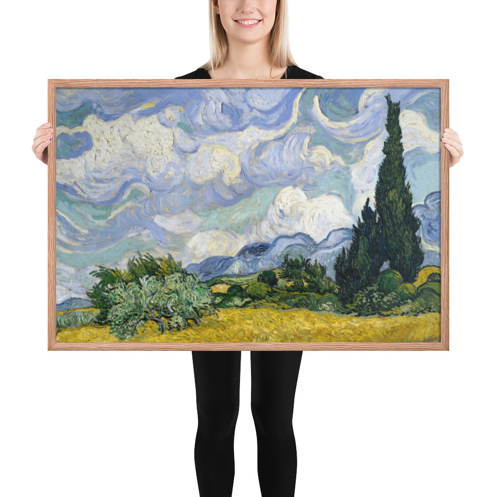 Wheat Fields with Cypresses by Vincent van Gogh