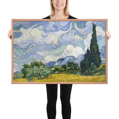 Wheat Fields with Cypresses by Vincent van Gogh