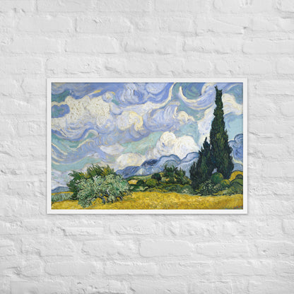 Wheat Fields with Cypresses by Vincent van Gogh