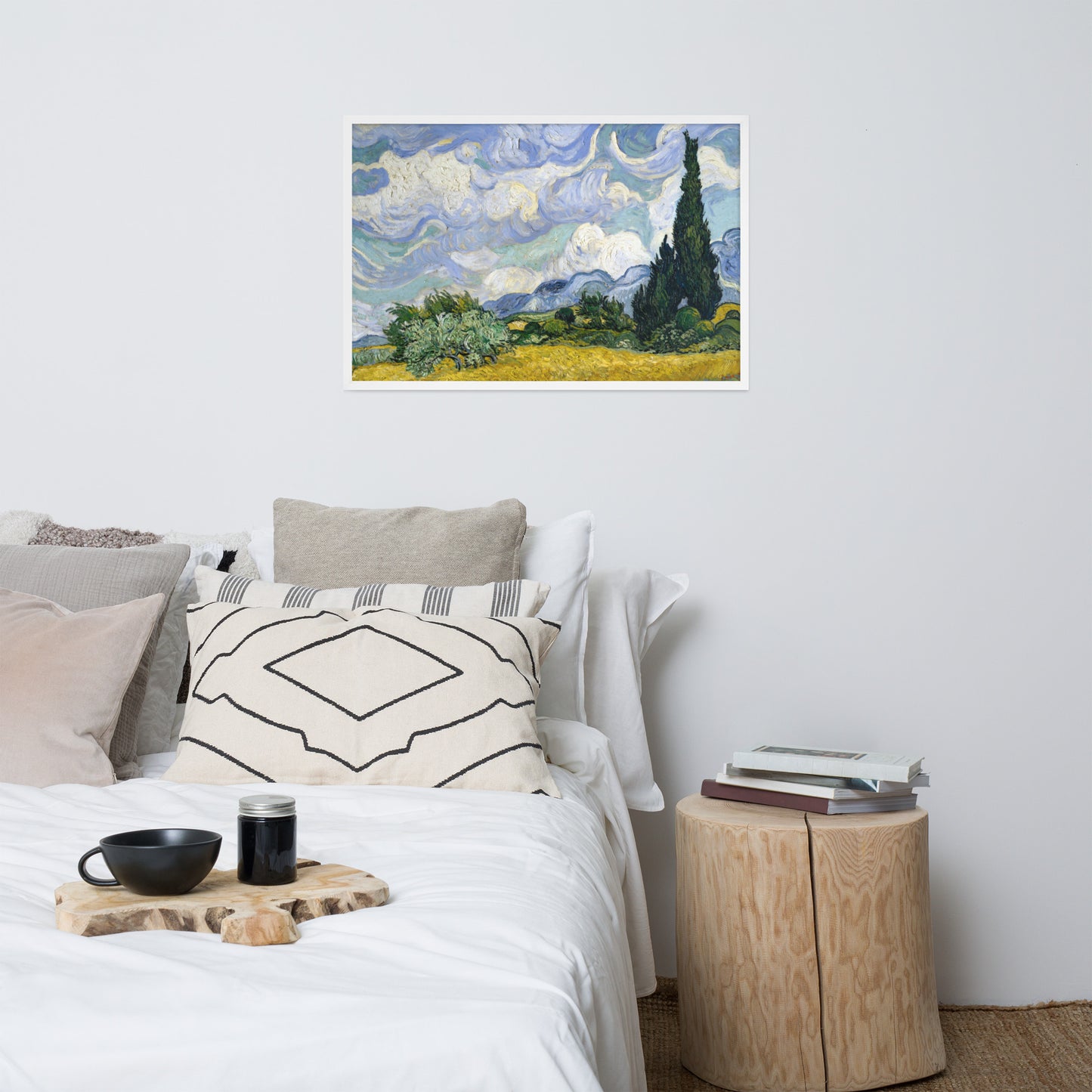Wheat Fields with Cypresses by Vincent van Gogh