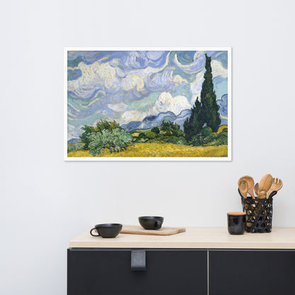 Wheat Fields with Cypresses by Vincent van Gogh