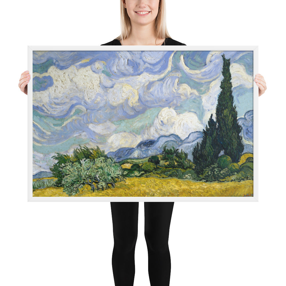 Wheat Fields with Cypresses by Vincent van Gogh