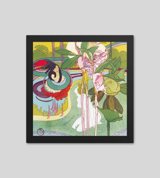 Woman Gets Vision in a Garden by Georges de Feure