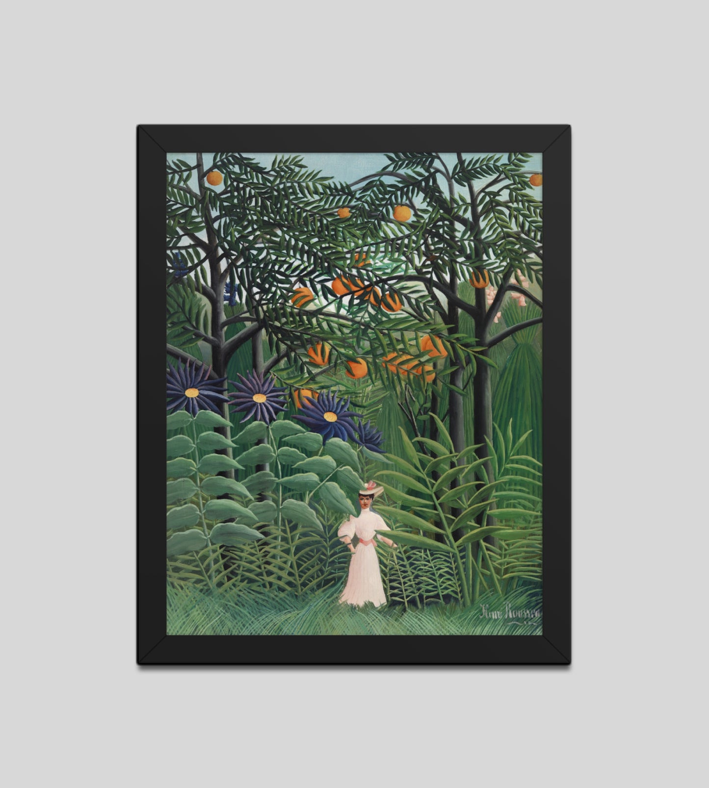 Woman Walking in an Exotic Forest by Henri Rousseau