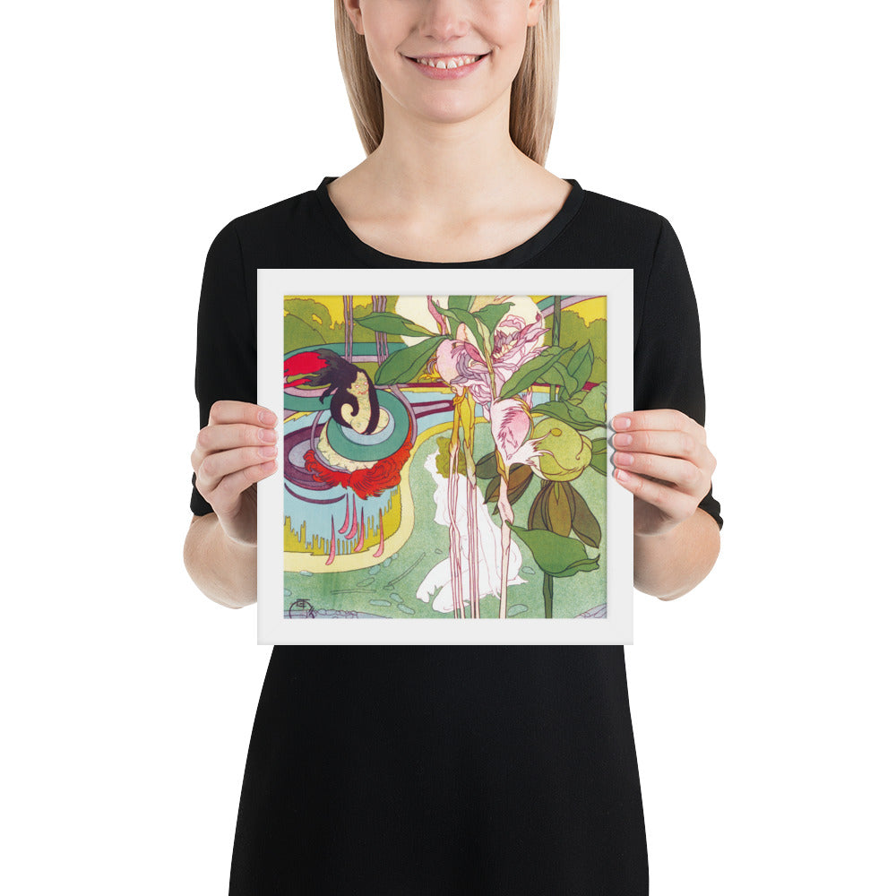 Woman Gets Vision in a Garden by Georges de Feure