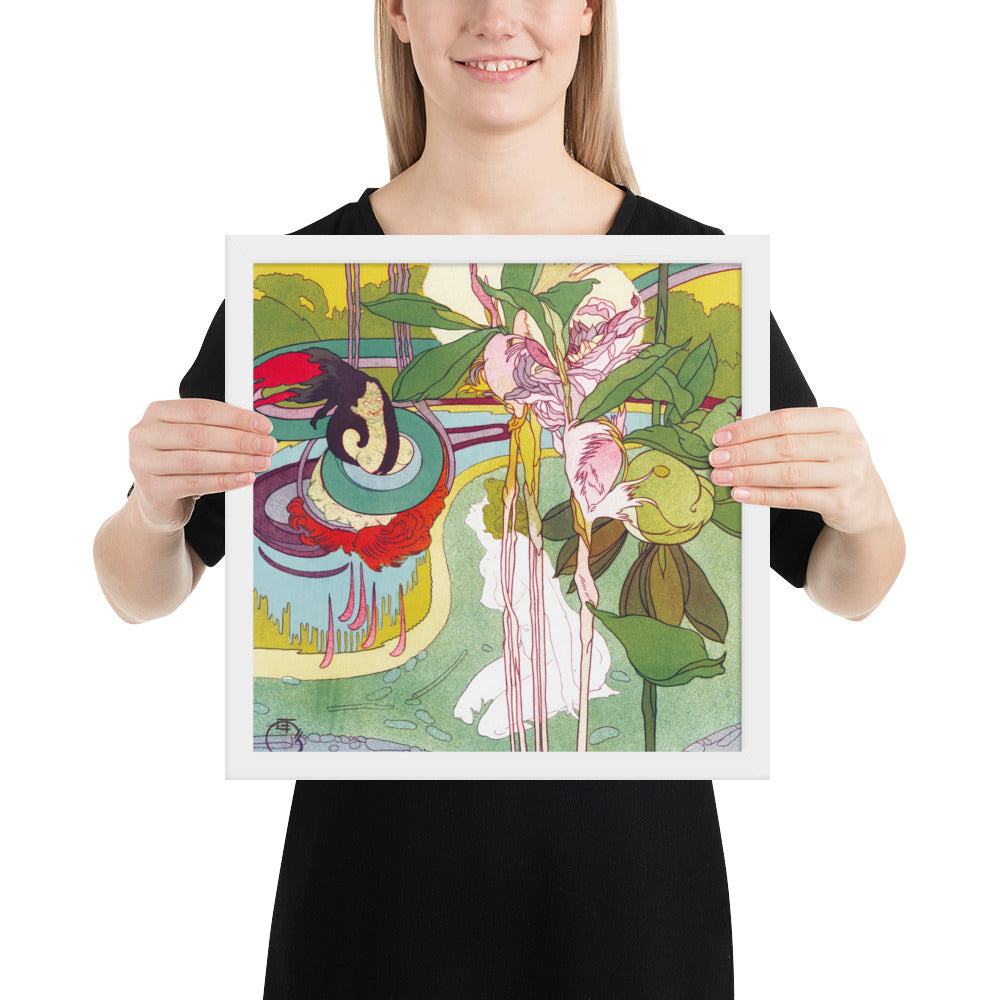 Woman Gets Vision in a Garden by Georges de Feure