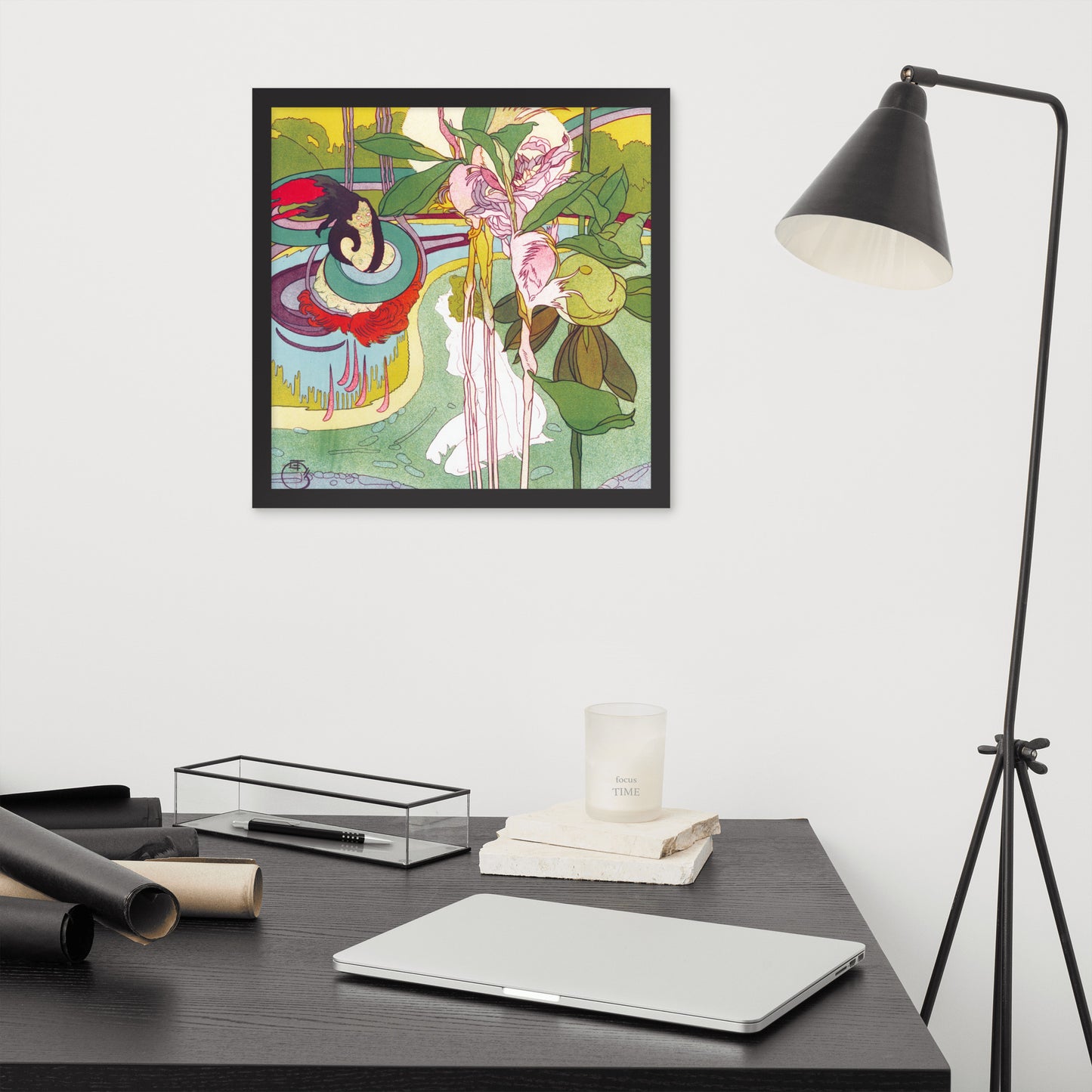 Woman Gets Vision in a Garden by Georges de Feure