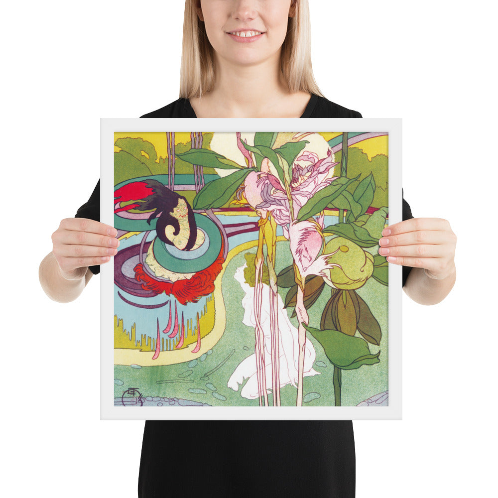 Woman Gets Vision in a Garden by Georges de Feure