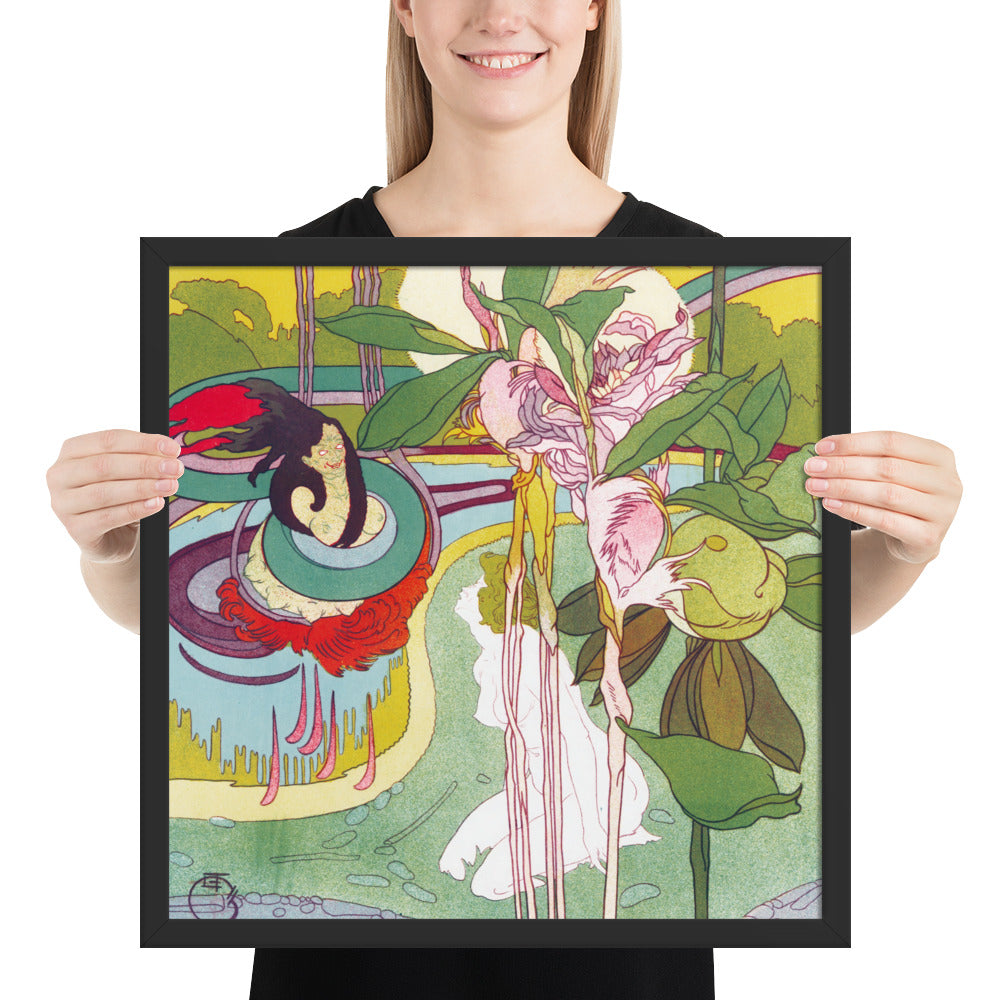 Woman Gets Vision in a Garden by Georges de Feure