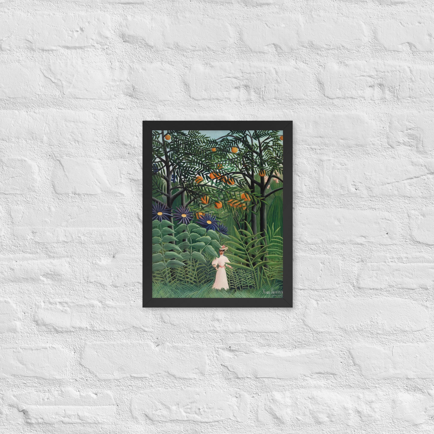 Woman Walking in an Exotic Forest by Henri Rousseau