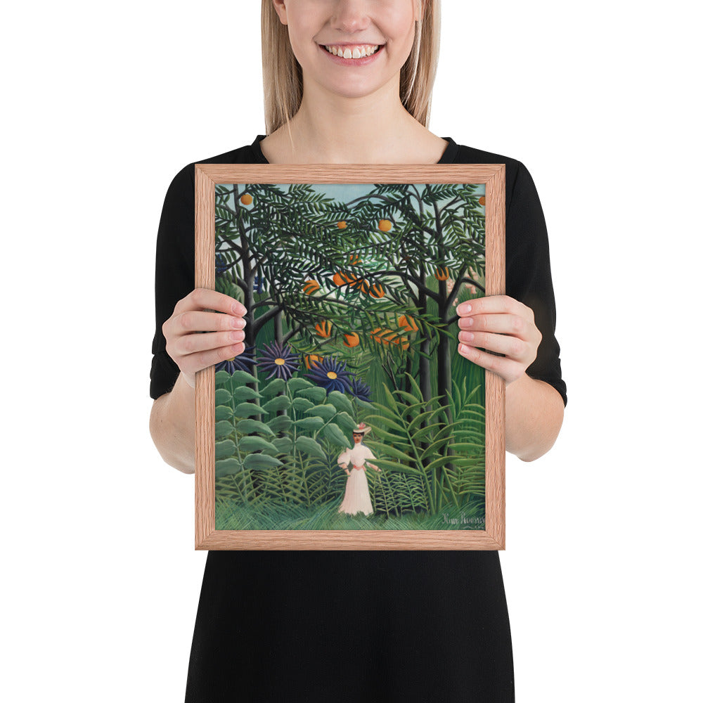 Woman Walking in an Exotic Forest by Henri Rousseau