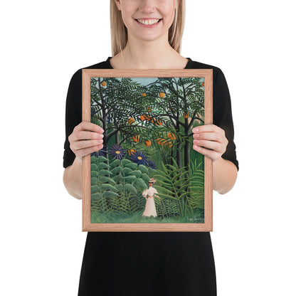 Woman Walking in an Exotic Forest by Henri Rousseau