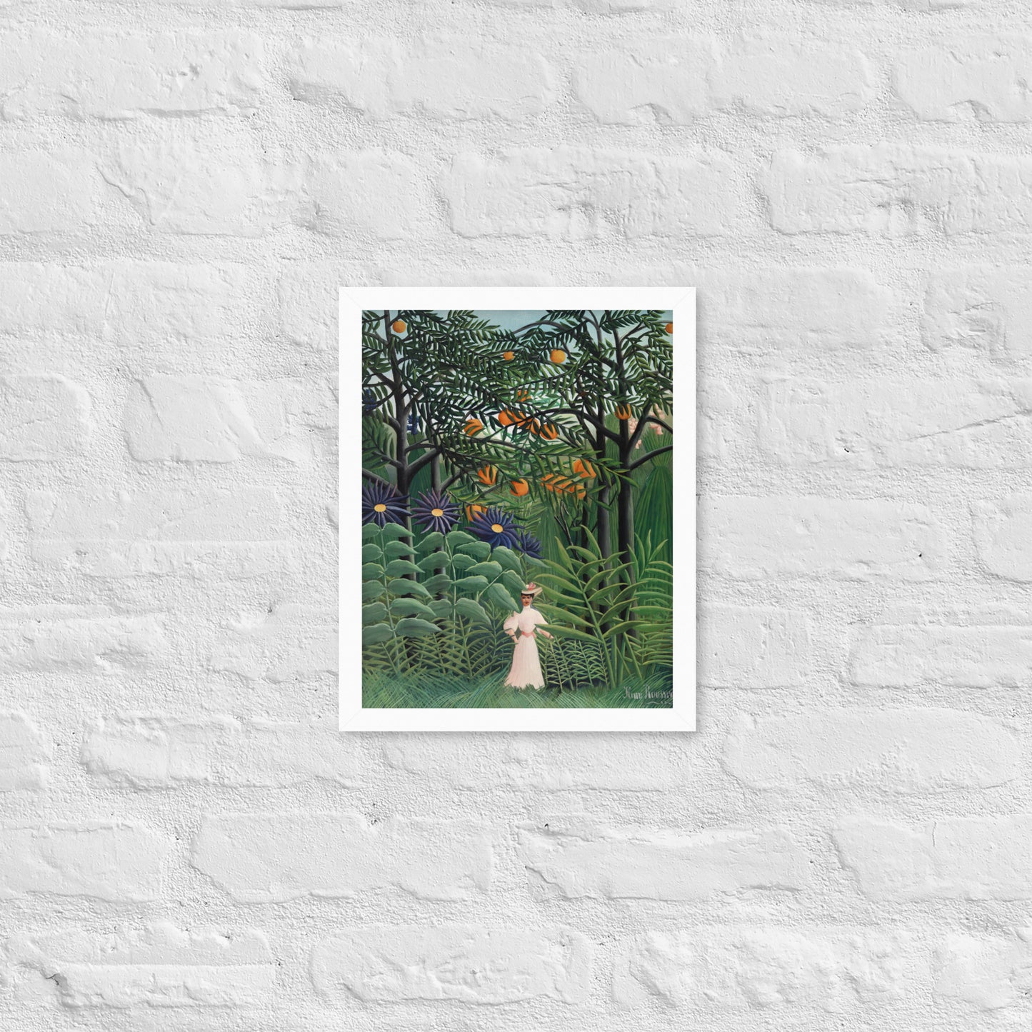 Woman Walking in an Exotic Forest by Henri Rousseau