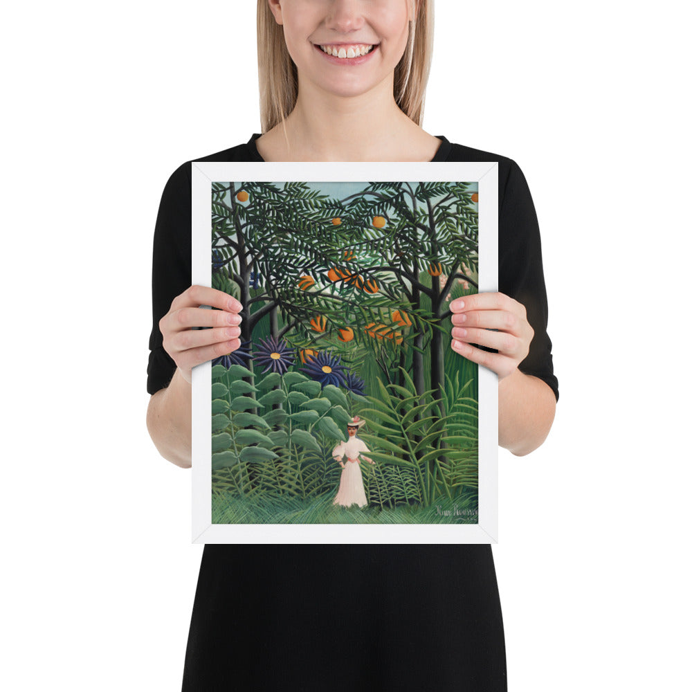 Woman Walking in an Exotic Forest by Henri Rousseau