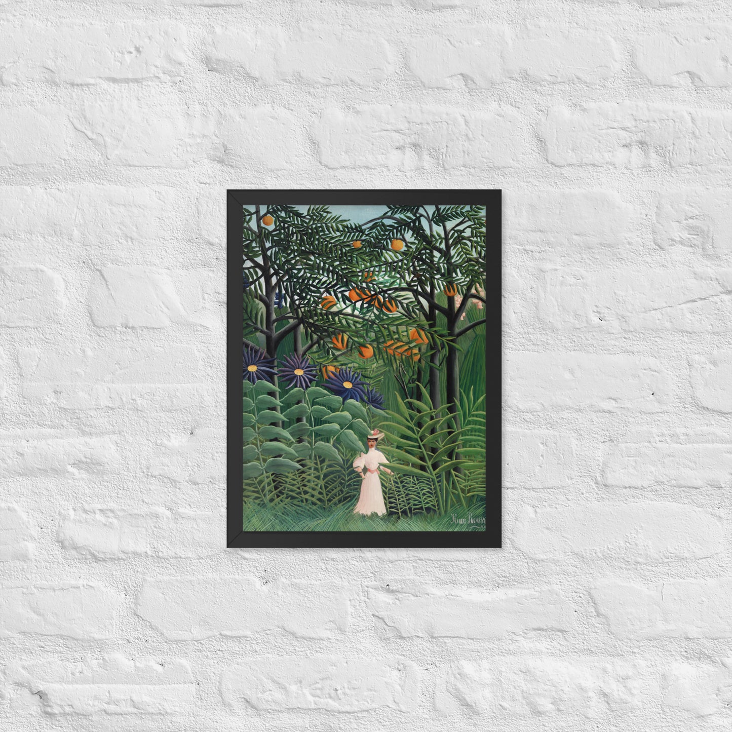 Woman Walking in an Exotic Forest by Henri Rousseau