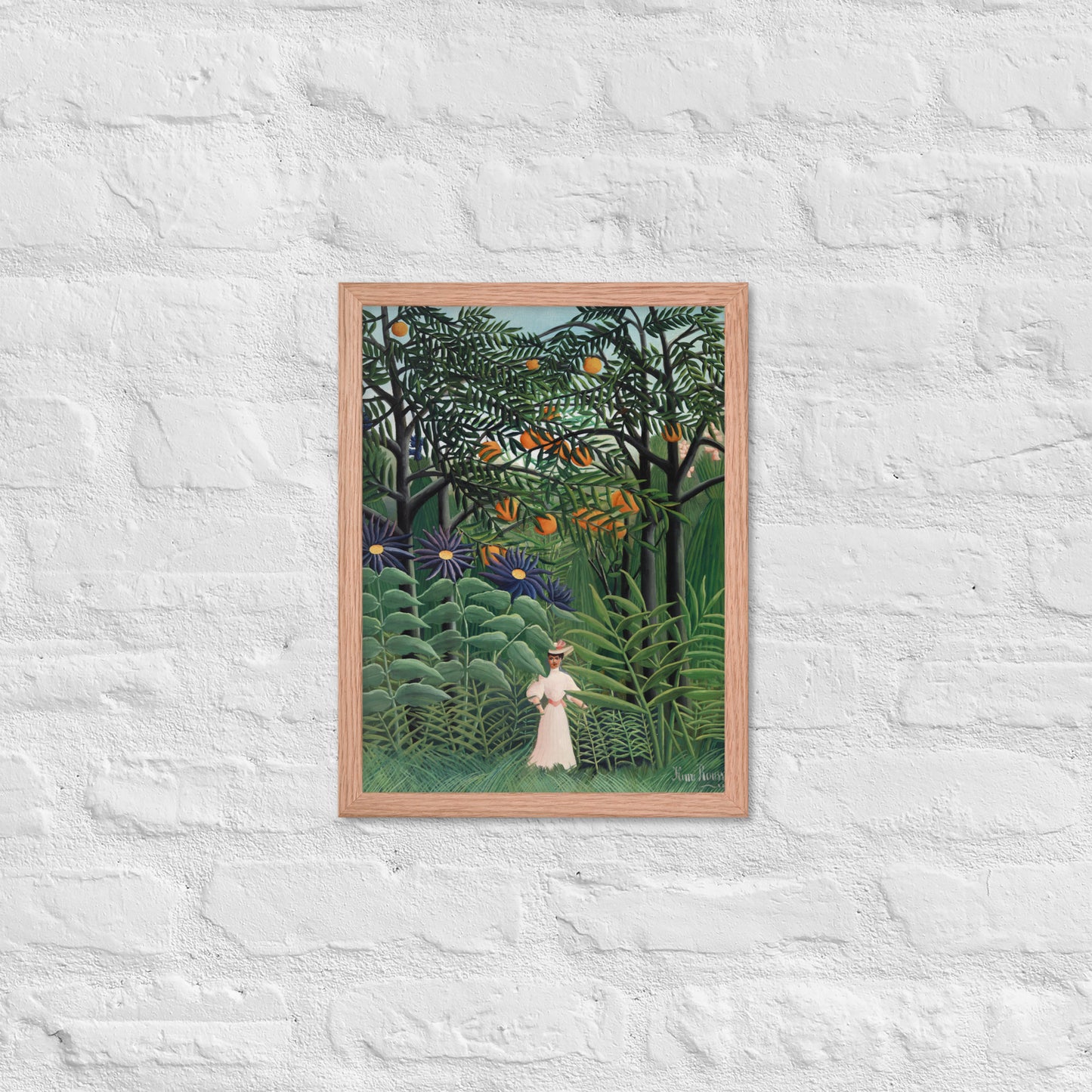 Woman Walking in an Exotic Forest by Henri Rousseau