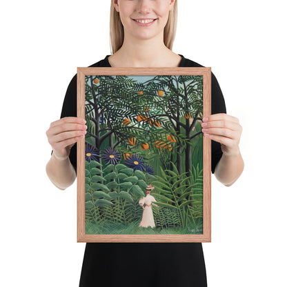 Woman Walking in an Exotic Forest by Henri Rousseau