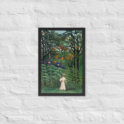 Woman Walking in an Exotic Forest by Henri Rousseau