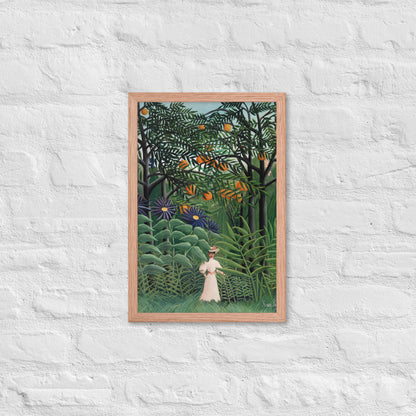 Woman Walking in an Exotic Forest by Henri Rousseau