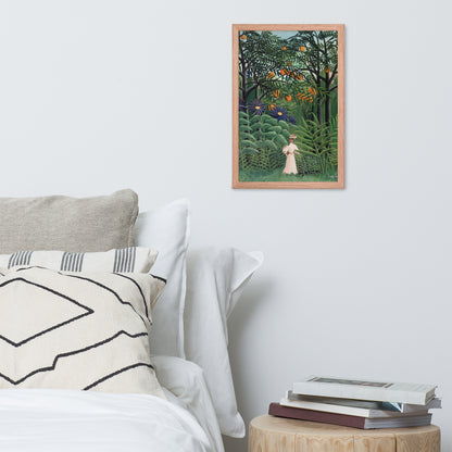 Woman Walking in an Exotic Forest by Henri Rousseau