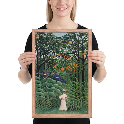 Woman Walking in an Exotic Forest by Henri Rousseau