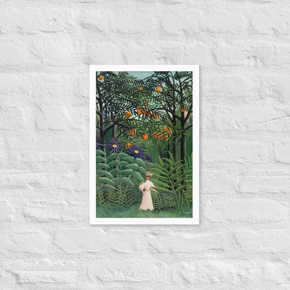 Woman Walking in an Exotic Forest by Henri Rousseau