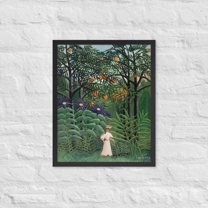 Woman Walking in an Exotic Forest by Henri Rousseau
