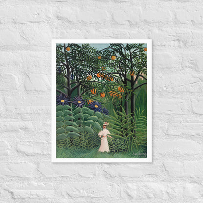 Woman Walking in an Exotic Forest by Henri Rousseau
