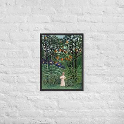 Woman Walking in an Exotic Forest by Henri Rousseau