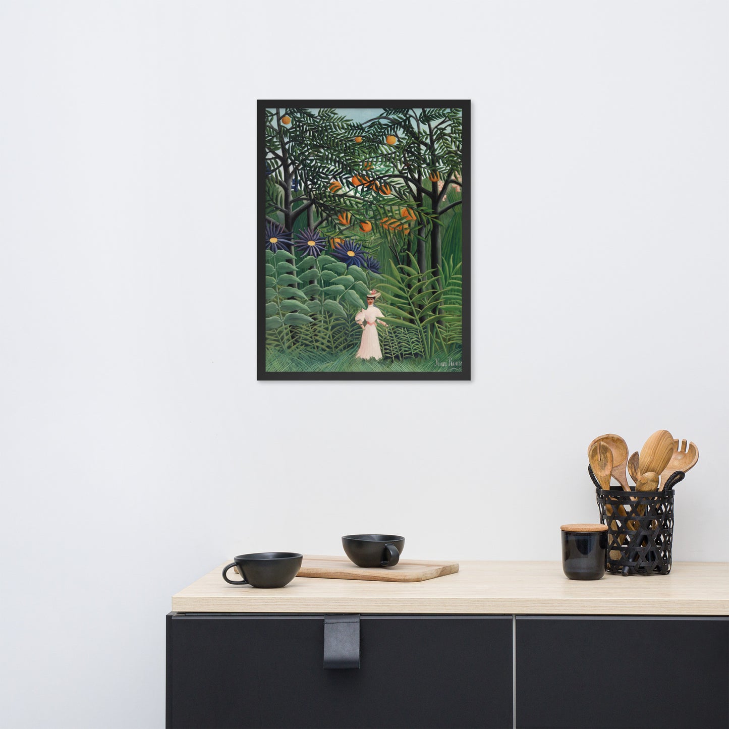 Woman Walking in an Exotic Forest by Henri Rousseau