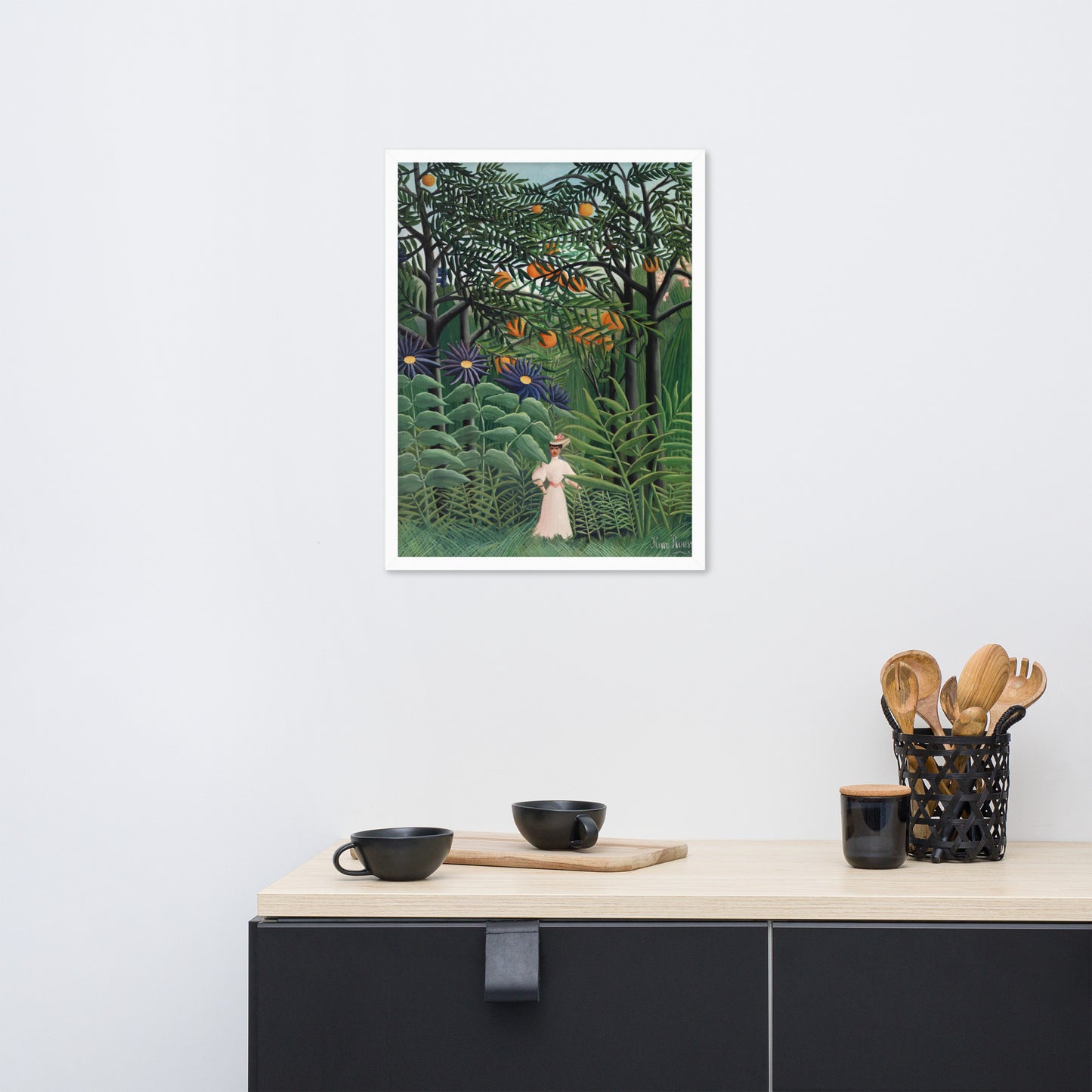 Woman Walking in an Exotic Forest by Henri Rousseau