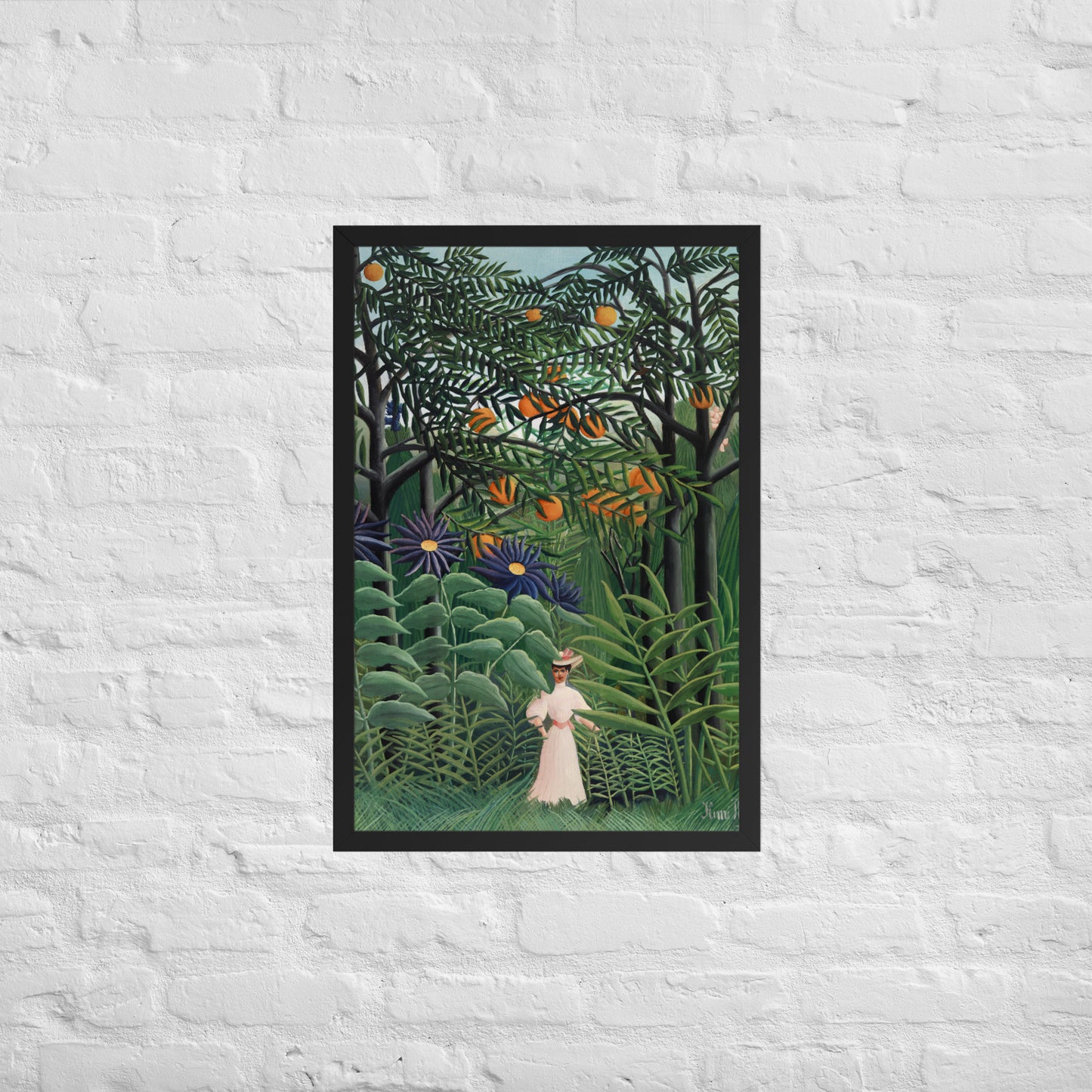 Woman Walking in an Exotic Forest by Henri Rousseau