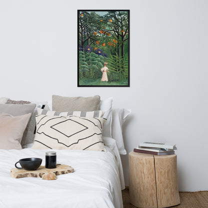 Woman Walking in an Exotic Forest by Henri Rousseau