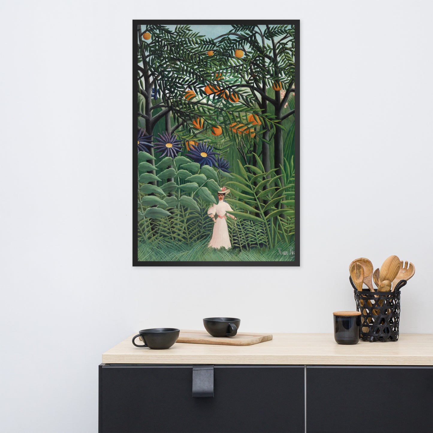 Woman Walking in an Exotic Forest by Henri Rousseau