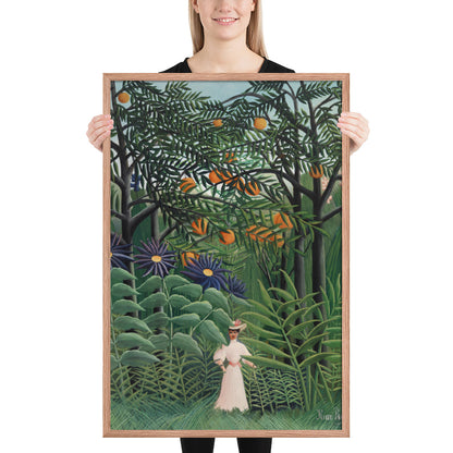 Woman Walking in an Exotic Forest by Henri Rousseau