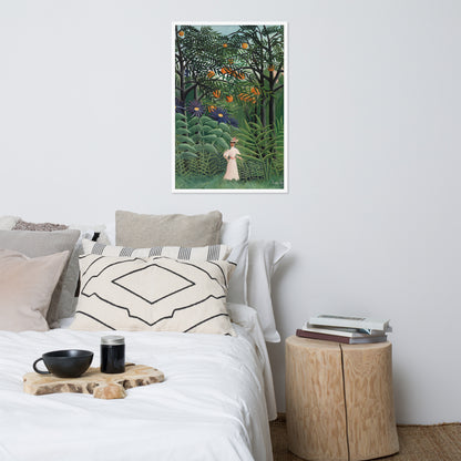 Woman Walking in an Exotic Forest by Henri Rousseau