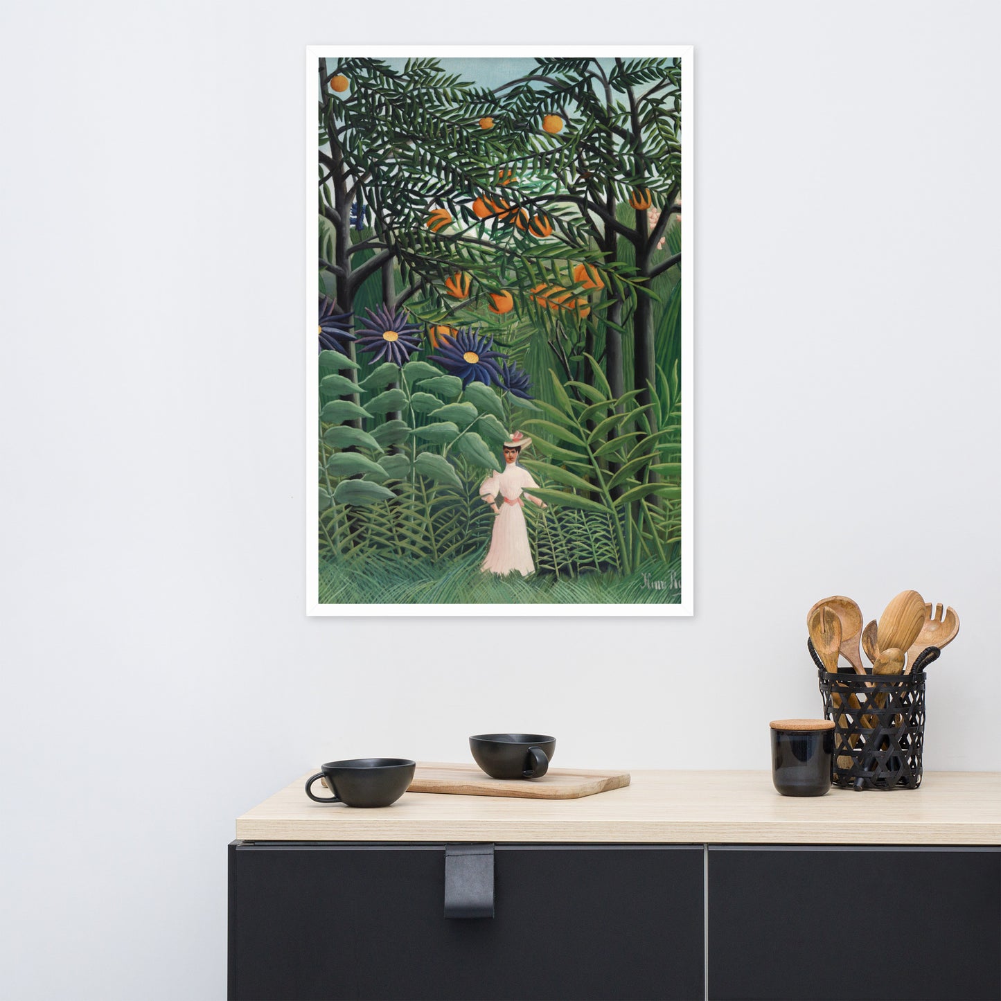 Woman Walking in an Exotic Forest by Henri Rousseau
